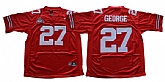 Ohio State Buckeyes 27 Eddie George Red Throwback College Football Jersey,baseball caps,new era cap wholesale,wholesale hats
